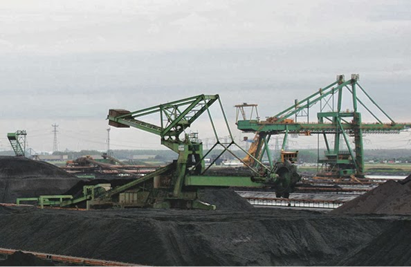 Siemens Milltronics MMI double-idler belt scale measures fast-moving coal on EMO’s stacker-reclaimer