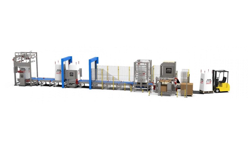 Dinnissen presents innovation that combines high-care filling with low-care palletizing