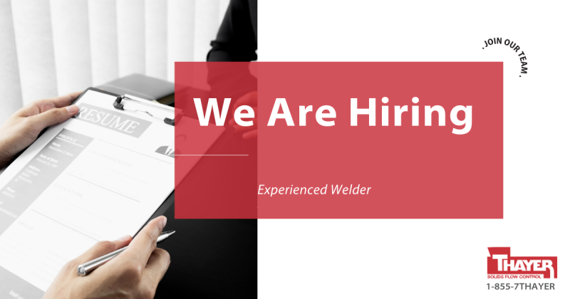 Job Offer By Thayer Scale-Hyer Industries, Inc. - Experienced Welder