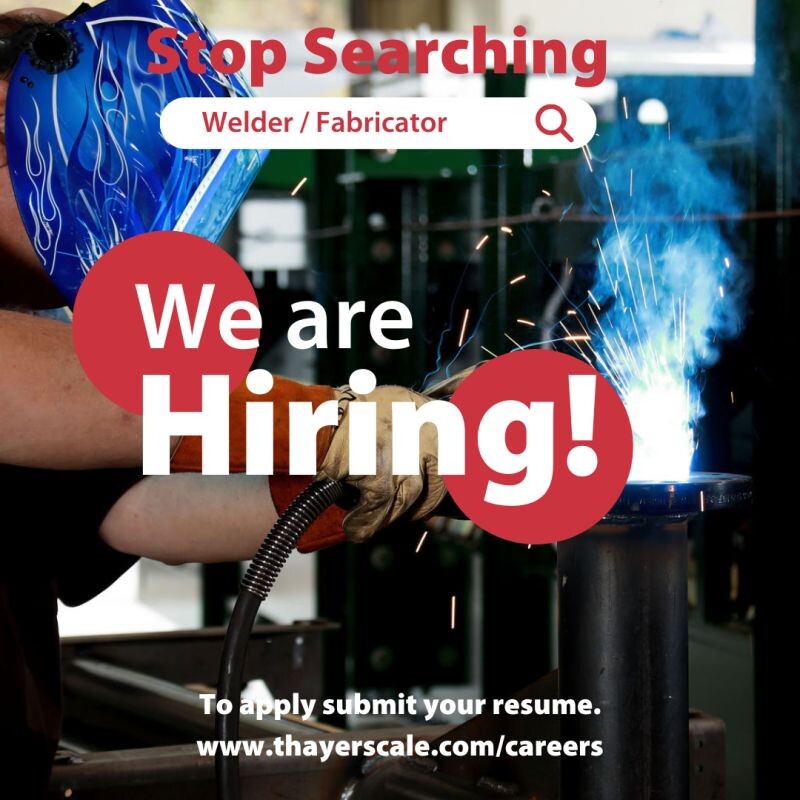 Job Offer by Thayer Scale-Hyer Industries, Inc.: Welder / Fabricator